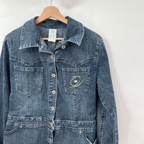 Y2K 725 Denim Long Sleeves Mini Dress - Picture 4 of 5